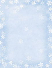 Imprintable Blank Stock - Winter Flakes Letterhead by Masterpiece Studios