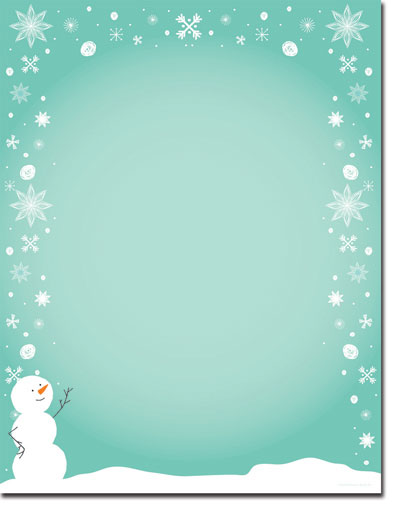 Imprintable Blank Stock - Silly Snowman Letterhead by Masterpiece Studios