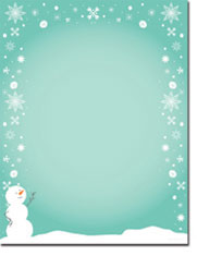 Imprintable Blank Stock - Silly Snowman Letterhead by Masterpiece Studios