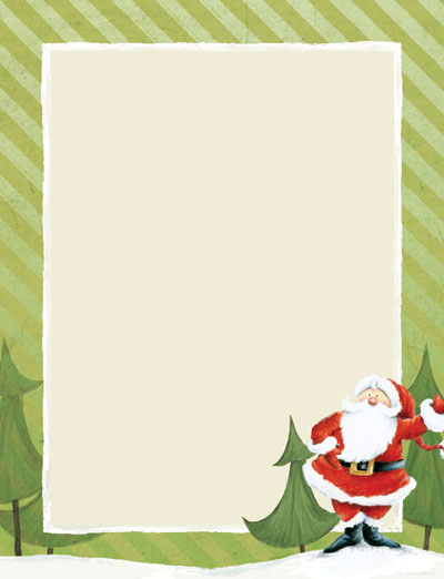 Imprintable Blank Stock - Jolly Santa Claus Letterhead by Masterpiece Studios