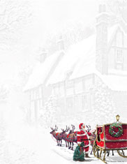 Imprintable Blank Stock - Santa's Sleigh Letterhead by Masterpiece Studios