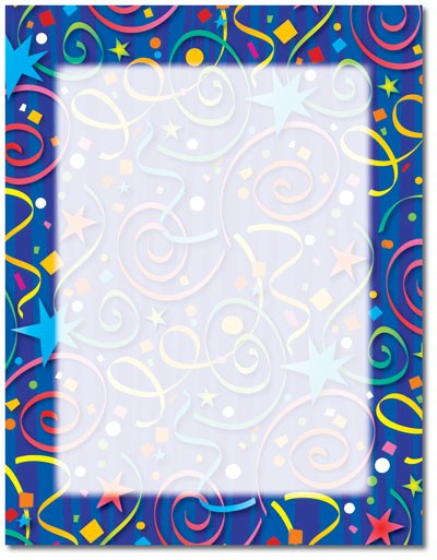 Imprintable Blank Stock - Star Confetti Letterhead by Masterpiece Studios