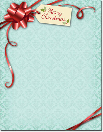 Imprintable Blank Stock - Gift Package Holiday Letterhead by Masterpiece Studios