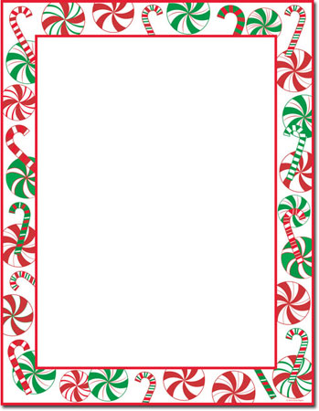 Imprintable Blank Stock - Peppermint Party Holiday Letterhead by Masterpiece Studios