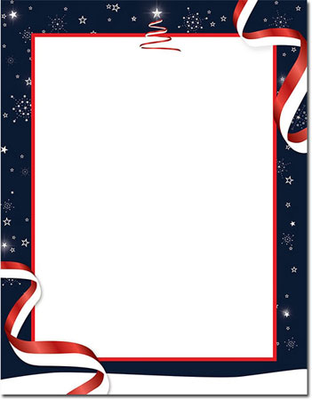 Imprintable Blank Stock - Patriotic Holiday Holiday Letterhead by Masterpiece Studios
