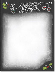 Imprintable Blank Stock - Chalkboard Holiday Letterhead by Masterpiece Studios