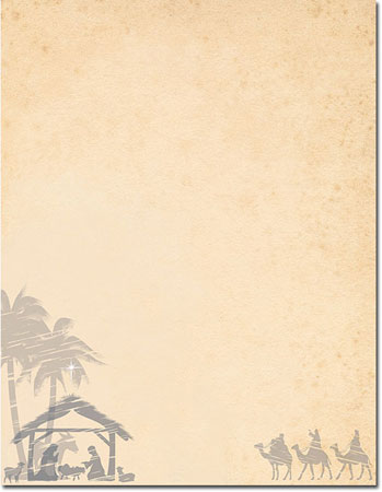 Imprintable Blank Stock - Holy Night Letterhead by Masterpiece Studios Imprintable Blank Stock - Holy Night Letterhead by Masterpiece Studios