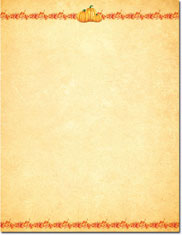 Imprintable Blank Stock - Maple Pumpkins Letterhead by Masterpiece Studios