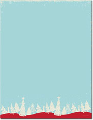 Imprintable Blank Stock - Christmas Forest Letterhead by Masterpiece Studios