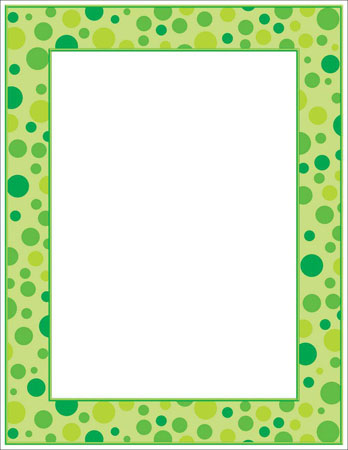 Imprintable Blank Stock - Green Polka Dots Letterhead by Scholastic