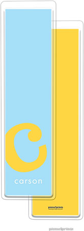 PicMe Prints - Personalized Bookmarks (Alphabet Tall - Sunshine on Sky)