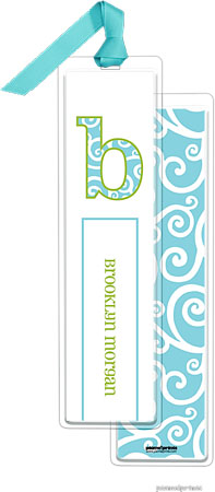 PicMe Prints - Personalized Bookmarks (Swirls Pool with Ribbon)