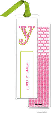 PicMe Prints - Personalized Bookmarks (Squares Bubblegum with Ribbon)