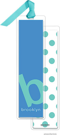 PicMe Prints - Personalized Bookmarks (Alphabet Tall - Turquoise on Ocean with Ribbon) PicMe Prints - Personalized Bookmarks (Alphabet Tall - Turquoise on Ocean with Ribbon)