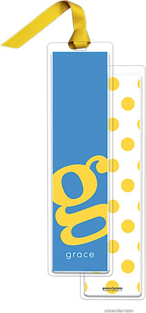 PicMe Prints - Personalized Bookmarks (Alphabet Tall - Sunshine on Ocean with Ribbon)