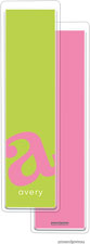PicMe Prints - Personalized Bookmarks (Alphabet Tall - Bubblegum on Chartreuse)
