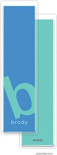 PicMe Prints - Personalized Bookmarks (Alphabet Tall - Turquoise on Ocean)