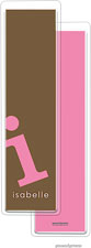 PicMe Prints - Personalized Bookmarks (Alphabet Tall - Bubblegum on Chocolate)