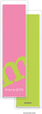 PicMe Prints - Personalized Bookmarks (Alphabet Tall - Chartreuse on Bubblegum)