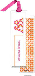 PicMe Prints - Personalized Bookmarks (Squares Tangerine with Ribbon)