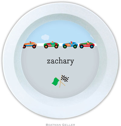 Boatman Geller - Personalized Melamine Bowls (Race Cars)