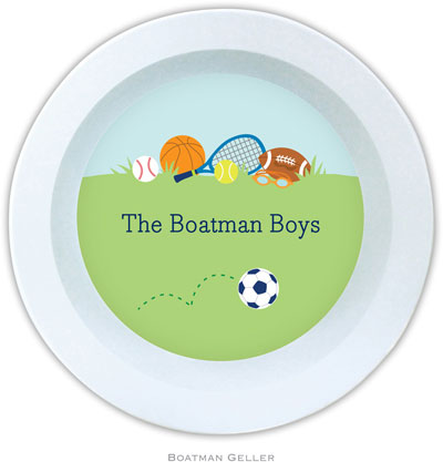 Boatman Geller - Personalized Melamine Bowls (Sports Boy)