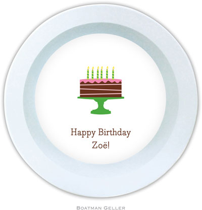 Boatman Geller - Personalized Melamine Bowls (Birthday Cake Pink)