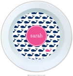 Boatman Geller - Personalized Melamine Bowls (Whale Repeat Navy Preset)