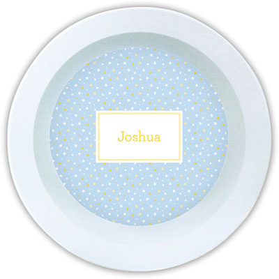 Boatman Geller - Personalized Melamine Bowls (Twinkle Star Light Blue) Boatman Geller - Personalized Melamine Bowls (Twinkle Star Light Blue)