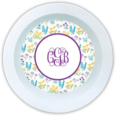 Boatman Geller - Personalized Melamine Bowls (Flower Fields Purple)