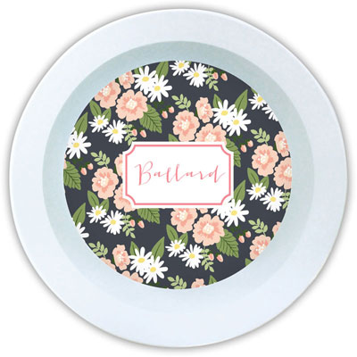 Boatman Geller - Personalized Melamine Bowls (Lillian Floral) Boatman Geller - Personalized Melamine Bowls (Lillian Floral)