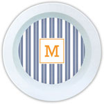 Boatman Geller - Personalized Melamine Bowls (Vineyard Stripe Navy)