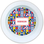 Boatman Geller - Personalized Melamine Bowls (Nautical Flags)