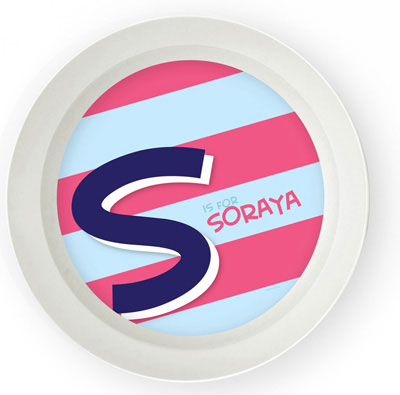 Spark & Spark Bowls - Double Initial + Stripes (Blue) Spark & Spark Bowls - Double Initial + Stripes (Blue)