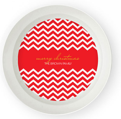 Spark & Spark Bowls - Fancy Zig Zags (Red)