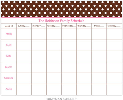 Boatman Geller Calendar Pads - Dot Brown