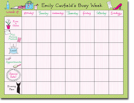 Chatsworth Robin Maguire - Calendar Pads (Her Busy Week - Calendar Pad)