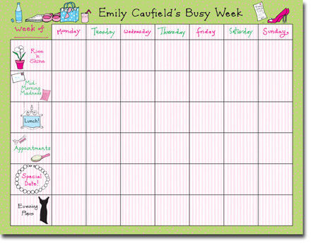 Chatsworth Robin Maguire - Calendar Pads (Her Busy Week - Calendar Pad) Chatsworth Robin Maguire - Calendar Pads (Her Busy Week - Calendar Pad)