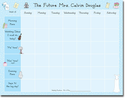 Chatsworth Robin Maguire - Calendar Pads (My Wedding - Calendar Pad) Chatsworth Robin Maguire - Calendar Pads (My Wedding - Calendar Pad)