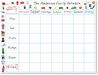 Chatsworth Robin Maguire - Calendar Pads (Family Schedule - Calendar Pad)