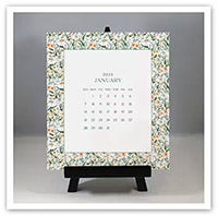 Flower & Vine - Watercolor Floral 2024 Desk Calendar & Easel