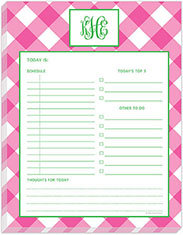 Daily Planner Pads by Kelly Hughes Designs (Pink Check)