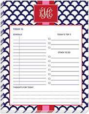 Daily Planner Pads by Kelly Hughes Designs (Navy Shells)