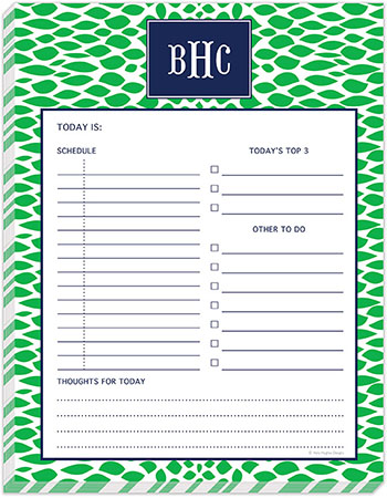 Daily Planner Pads by Kelly Hughes Designs (Green Reptile)