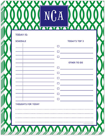 Daily Planner Pads by Kelly Hughes Designs (Garden Gate Green)