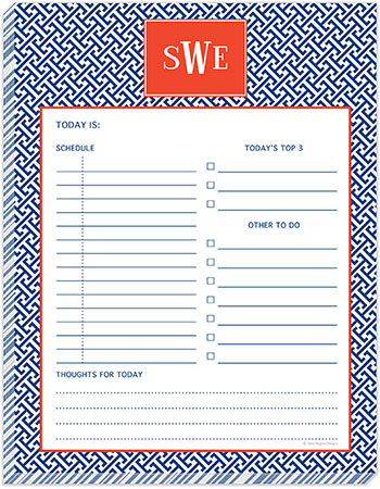 Daily Planner Pads by Kelly Hughes Designs (Greek Key Navy) Daily Planner Pads by Kelly Hughes Designs (Greek Key Navy)