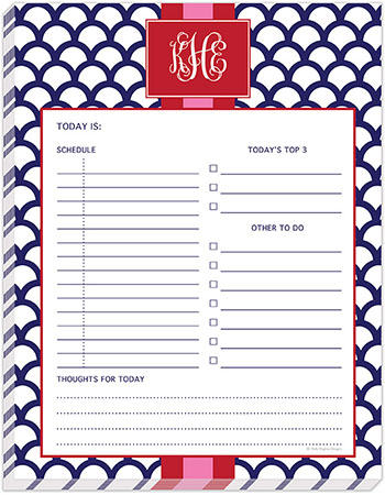 Daily Planner Pads by Kelly Hughes Designs (Navy Shells) Daily Planner Pads by Kelly Hughes Designs (Navy Shells)