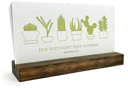 2018 Desktop Calendars (Wildflower Seeded Plantable Letterpress) 2018 Desktop Calendars (Wildflower Seeded Plantable Letterpress)
