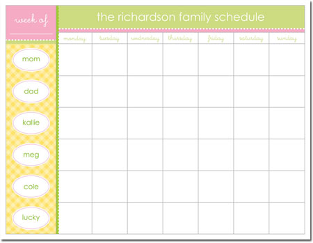 Calendar Pads by Stacy Claire Boyd - Yellow Gingham