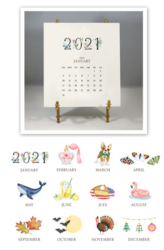 Stacy Claire Boyd - Hand-Sparkled 2021 Desk Calendar & Easel Stacy Claire Boyd - Hand-Sparkled 2021 Desk Calendar & Easel